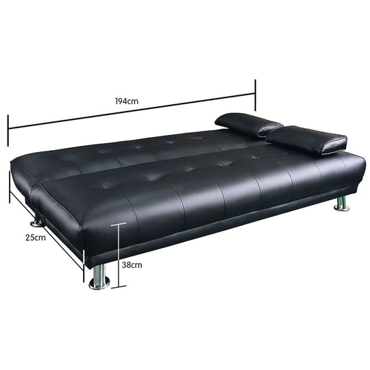 DSZ Product, feed-cond-new, feed-sl-DSZ Freight Payable, newSarantino Manhattan Sofa Bed Faux Leather Lounge Couch Futon Furniture Suite - Black - Premium Furniture > Bar Stools & Chairs > Arm Chairs & Recliners from Sarantino ! Shop Online Buy Now at S & D's Value Store Family Business Best Customer ServiceDSZ Product, feed-cond-new, feed-sl-DSZ Freight Payable, new