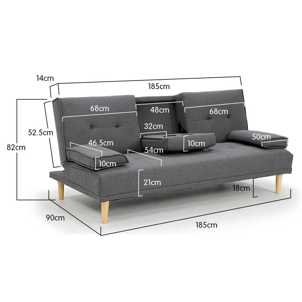 DSZ Product, feed-cond-new, feed-sl-DSZ Freight Payable, newSarantino Rochester Linen Fabric Sofa Bed Lounge Couch Futon Furniture Suite - Dark Grey - Premium Furniture > Bar Stools & Chairs > Arm Chairs & Recliners from Sarantino ! Shop Online Buy Now at S & D's Value Store Family Business Best Customer ServiceDSZ Product, feed-cond-new, feed-sl-DSZ Freight Payable, new