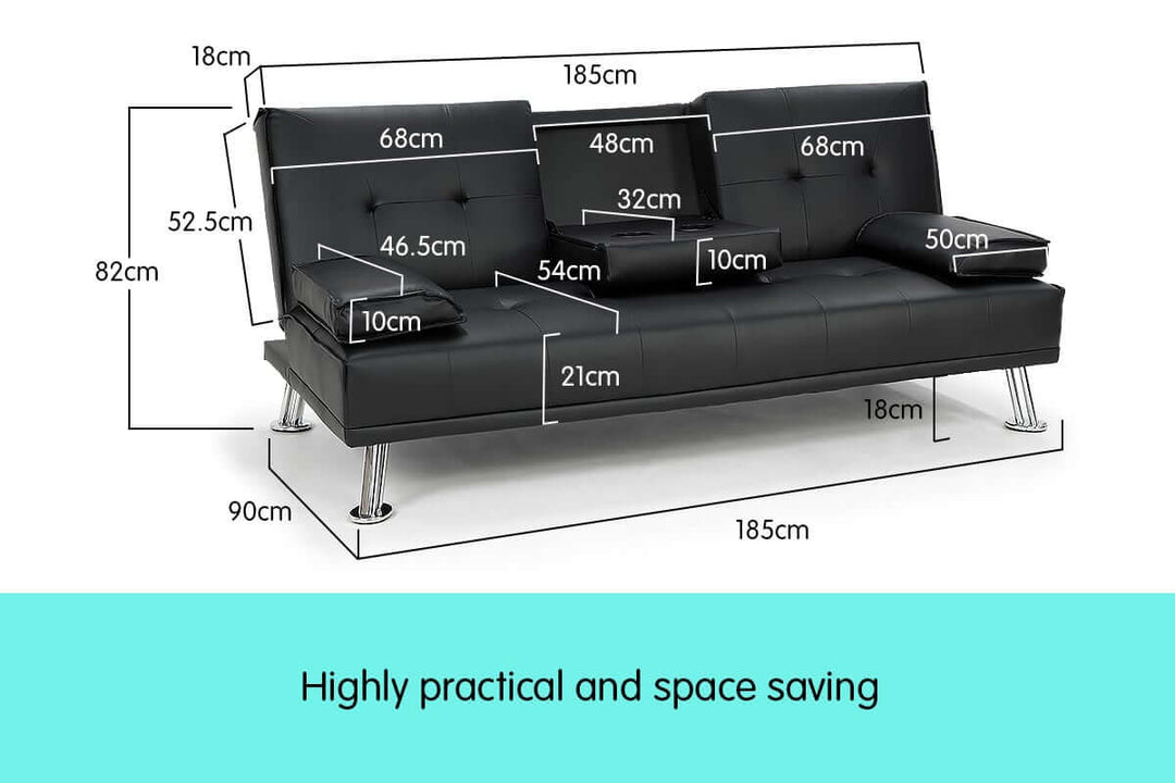 DSZ Product, feed-cond-new, feed-sl-DSZ Freight Payable, newSarantino Rochester Faux Leather Sofa Bed Lounge Couch Futon Furniture Suite - Black - Premium Furniture > Bar Stools & Chairs > Arm Chairs & Recliners from Sarantino ! Shop Online Buy Now at S & D's Value Store Family Business Best Customer ServiceDSZ Product, feed-cond-new, feed-sl-DSZ Freight Payable, new