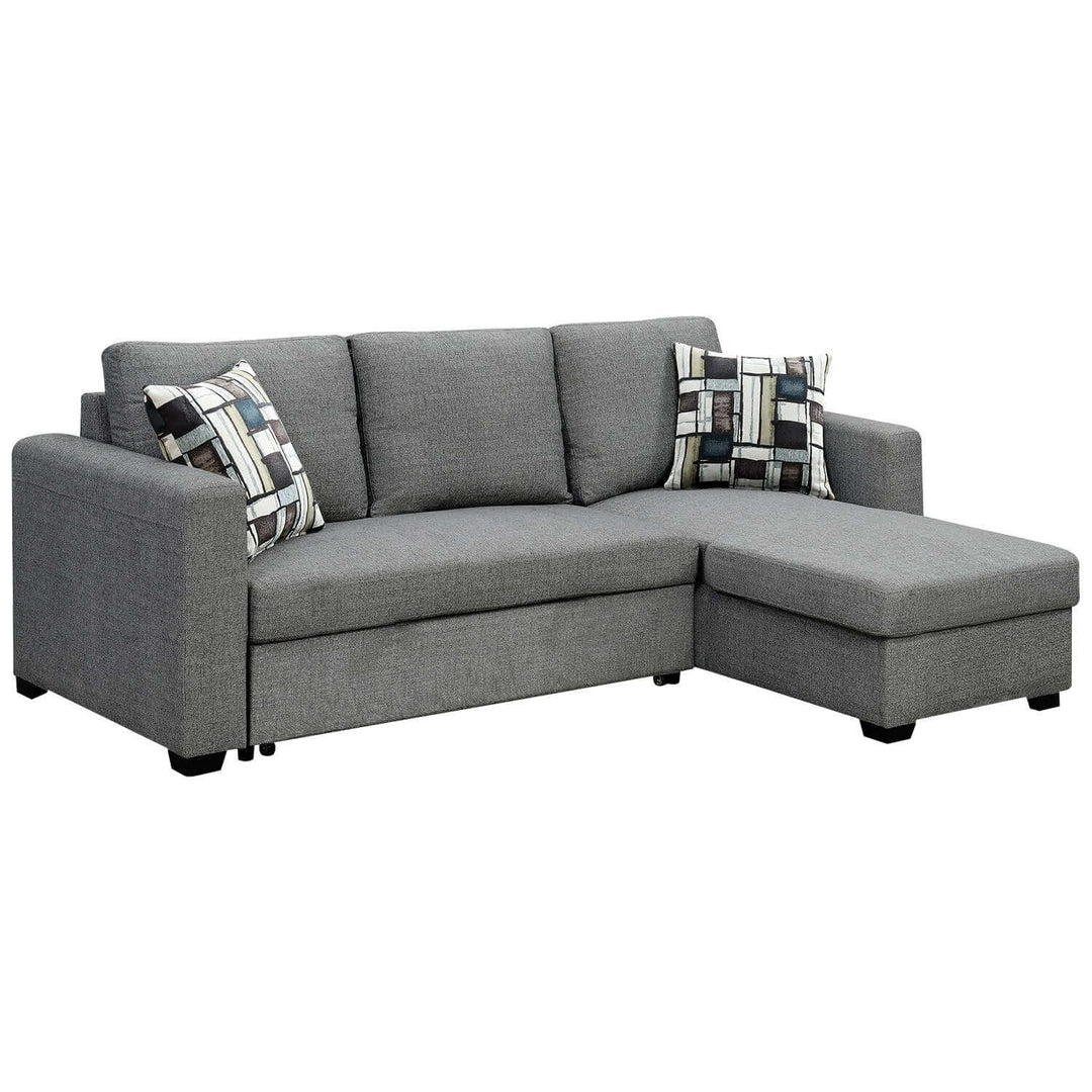 DSZ Product, feed-cond-new, feed-sl-DSZ Freight Payable, newSarantino Fontana Pullout Sofa Bed With Storage Chaise Lounge - Grey - Premium Furniture > Bar Stools & Chairs > Arm Chairs & Recliners from Sarantino ! Shop Online Buy Now at S & D's Value Store Family Business Best Customer ServiceDSZ Product, feed-cond-new, feed-sl-DSZ Freight Payable, new