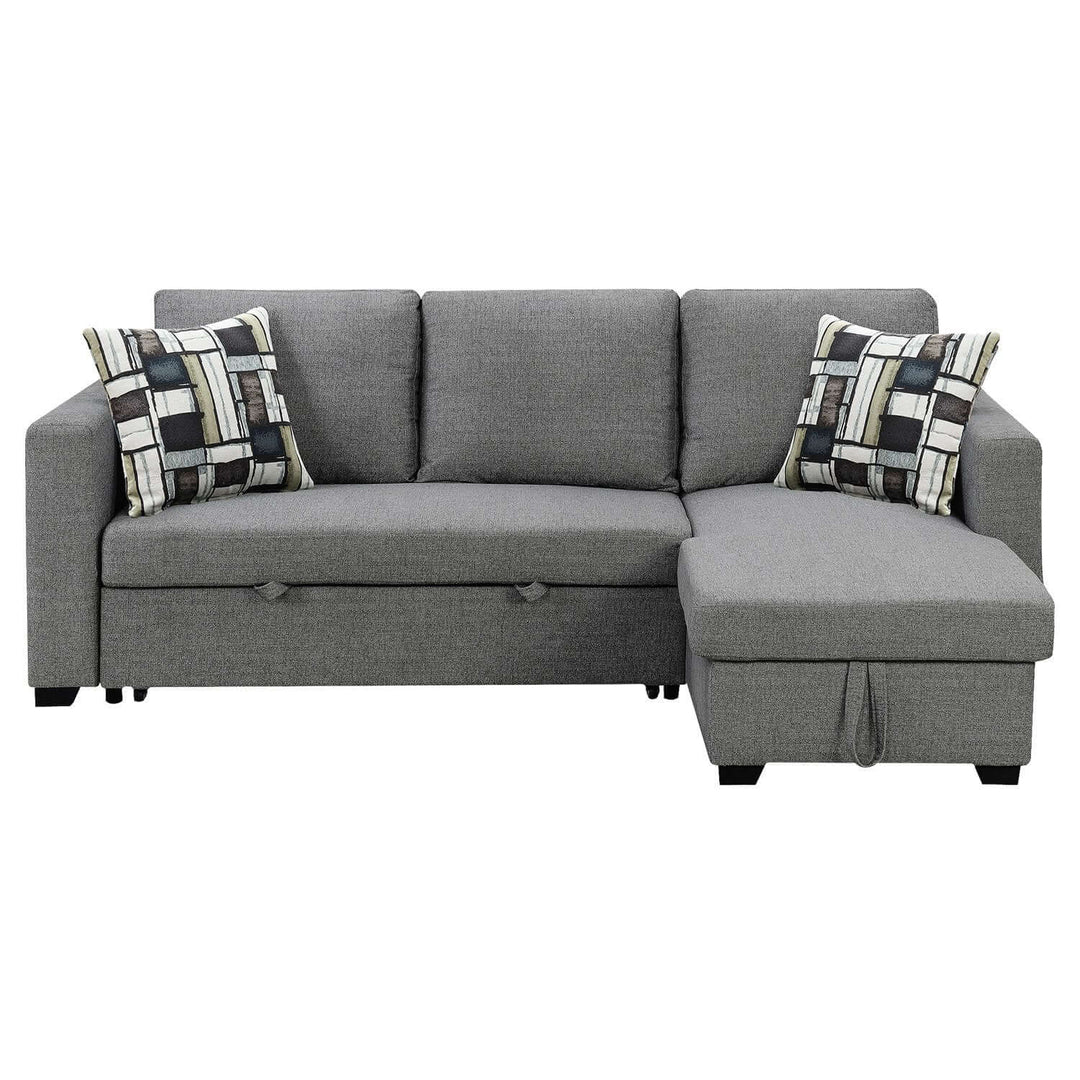 DSZ Product, feed-cond-new, feed-sl-DSZ Freight Payable, newSarantino Fontana Pullout Sofa Bed With Storage Chaise Lounge - Grey - Premium Furniture > Bar Stools & Chairs > Arm Chairs & Recliners from Sarantino ! Shop Online Buy Now at S & D's Value Store Family Business Best Customer ServiceDSZ Product, feed-cond-new, feed-sl-DSZ Freight Payable, new