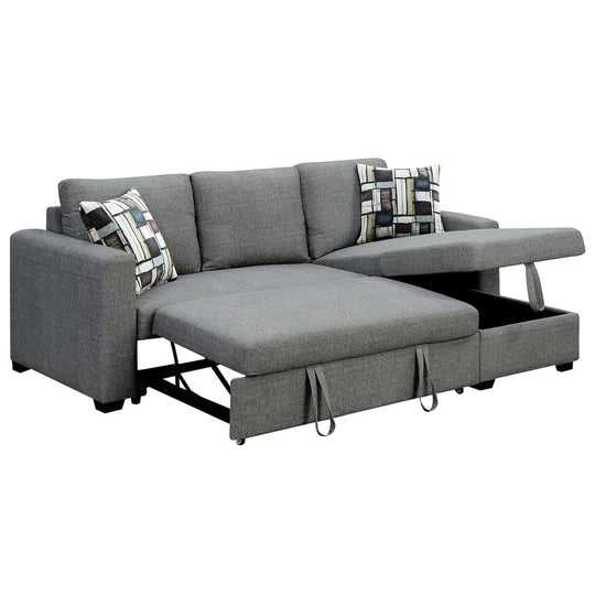 DSZ Product, feed-cond-new, feed-sl-DSZ Freight Payable, newSarantino Fontana Pullout Sofa Bed With Storage Chaise Lounge - Grey - Premium Furniture > Bar Stools & Chairs > Arm Chairs & Recliners from Sarantino ! Shop Online Buy Now at S & D's Value Store Family Business Best Customer ServiceDSZ Product, feed-cond-new, feed-sl-DSZ Freight Payable, new