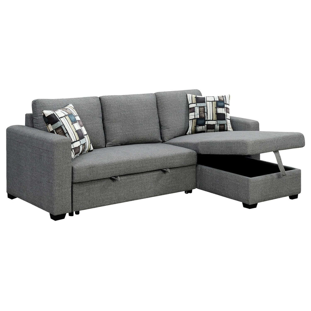 DSZ Product, feed-cond-new, feed-sl-DSZ Freight Payable, newSarantino Fontana Pullout Sofa Bed With Storage Chaise Lounge - Grey - Premium Furniture > Bar Stools & Chairs > Arm Chairs & Recliners from Sarantino ! Shop Online Buy Now at S & D's Value Store Family Business Best Customer ServiceDSZ Product, feed-cond-new, feed-sl-DSZ Freight Payable, new