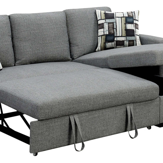 DSZ Product, feed-cond-new, feed-sl-DSZ Freight Payable, newSarantino Fontana Pullout Sofa Bed With Storage Chaise Lounge - Grey - Premium Furniture > Bar Stools & Chairs > Arm Chairs & Recliners from Sarantino ! Shop Online Buy Now at S & D's Value Store Family Business Best Customer ServiceDSZ Product, feed-cond-new, feed-sl-DSZ Freight Payable, new