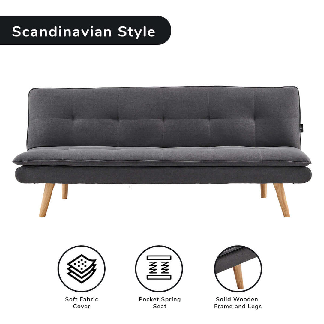 DSZ Product, feed-cond-new, feed-sl-DSZ Freight Payable, newSarantino 3 Seater Linen Sofa Bed Couch Lounge Futon - Dark Grey - Premium Furniture > Bar Stools & Chairs > Arm Chairs & Recliners from Sarantino ! Shop Online Buy Now at S & D's Value Store Family Business Best Customer ServiceDSZ Product, feed-cond-new, feed-sl-DSZ Freight Payable, new