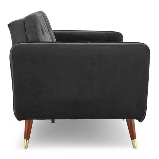 DSZ Product, feed-cond-new, feed-sl-DSZ Freight Payable, newSarantino Faux Velvet Tufted Sofa Bed Couch Futon - Black - Premium Furniture > Bar Stools & Chairs > Arm Chairs & Recliners from Sarantino ! Shop Online Buy Now at S & D's Value Store Family Business Best Customer ServiceDSZ Product, feed-cond-new, feed-sl-DSZ Freight Payable, new