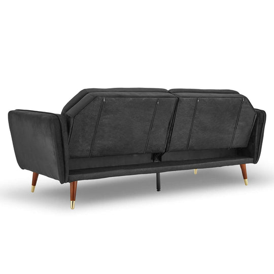 DSZ Product, feed-cond-new, feed-sl-DSZ Freight Payable, newSarantino Faux Velvet Tufted Sofa Bed Couch Futon - Black - Premium Furniture > Bar Stools & Chairs > Arm Chairs & Recliners from Sarantino ! Shop Online Buy Now at S & D's Value Store Family Business Best Customer ServiceDSZ Product, feed-cond-new, feed-sl-DSZ Freight Payable, new