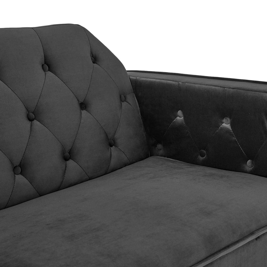 DSZ Product, feed-cond-new, feed-sl-DSZ Freight Payable, newSarantino Faux Velvet Tufted Sofa Bed Couch Futon - Black - Premium Furniture > Bar Stools & Chairs > Arm Chairs & Recliners from Sarantino ! Shop Online Buy Now at S & D's Value Store Family Business Best Customer ServiceDSZ Product, feed-cond-new, feed-sl-DSZ Freight Payable, new