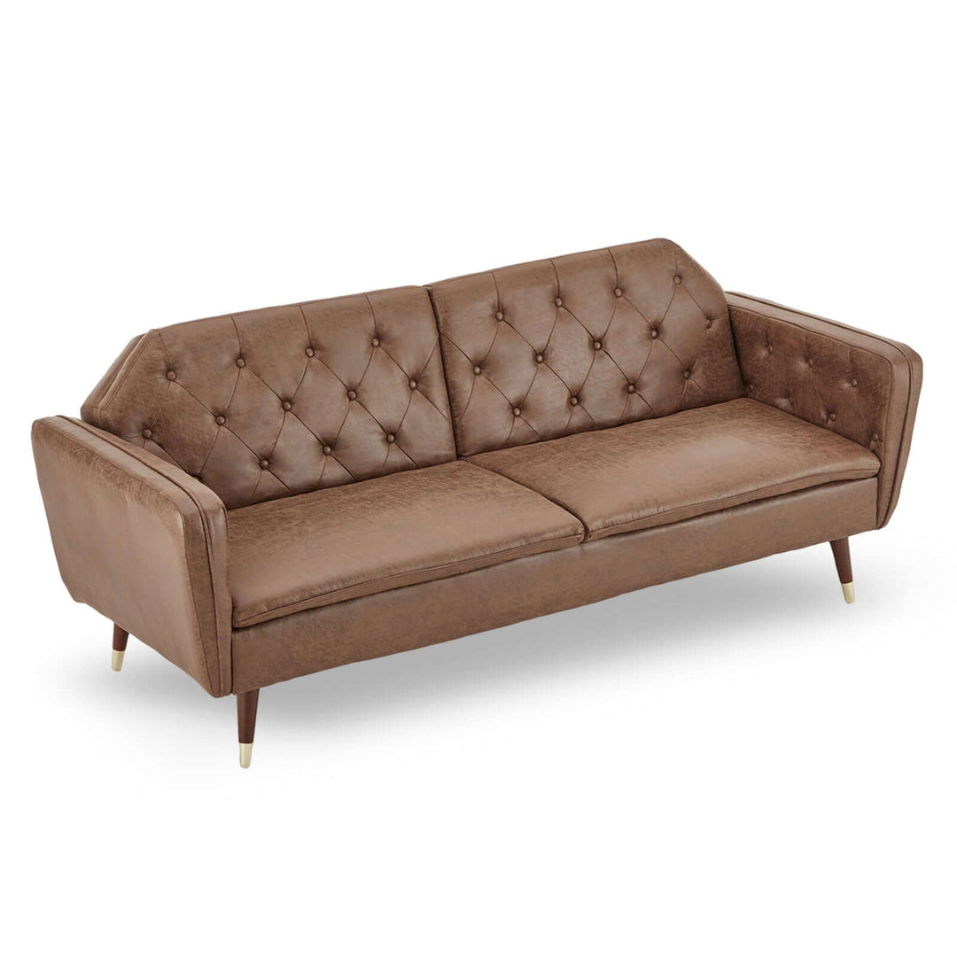 DSZ Product, feed-cond-new, feed-sl-DSZ Freight Payable, newSarantino Faux Velvet Tufted Sofa Bed Couch Futon - Brown - Premium Furniture > Bar Stools & Chairs > Arm Chairs & Recliners from Sarantino ! Shop Online Buy Now at S & D's Value Store Family Business Best Customer ServiceDSZ Product, feed-cond-new, feed-sl-DSZ Freight Payable, new