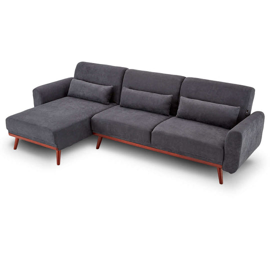 DSZ Product, feed-cond-new, feed-sl-DSZ Freight Payable, newSarantino Faux Velvet Sofa Bed Couch Lounge Chaise Cushions Dark Grey - Premium Furniture > Bar Stools & Chairs > Arm Chairs & Recliners from Sarantino ! Shop Online Buy Now at S & D's Value Store Family Business Best Customer ServiceDSZ Product, feed-cond-new, feed-sl-DSZ Freight Payable, new