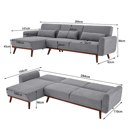 DSZ Product, feed-cond-new, feed-sl-DSZ Freight Payable, newSarantino Faux Velvet Sofa Bed Couch Lounge Chaise Cushions Light Grey - Premium Furniture > Bar Stools & Chairs > Arm Chairs & Recliners from Sarantino ! Shop Online Buy Now at S & D's Value Store Family Business Best Customer ServiceDSZ Product, feed-cond-new, feed-sl-DSZ Freight Payable, new