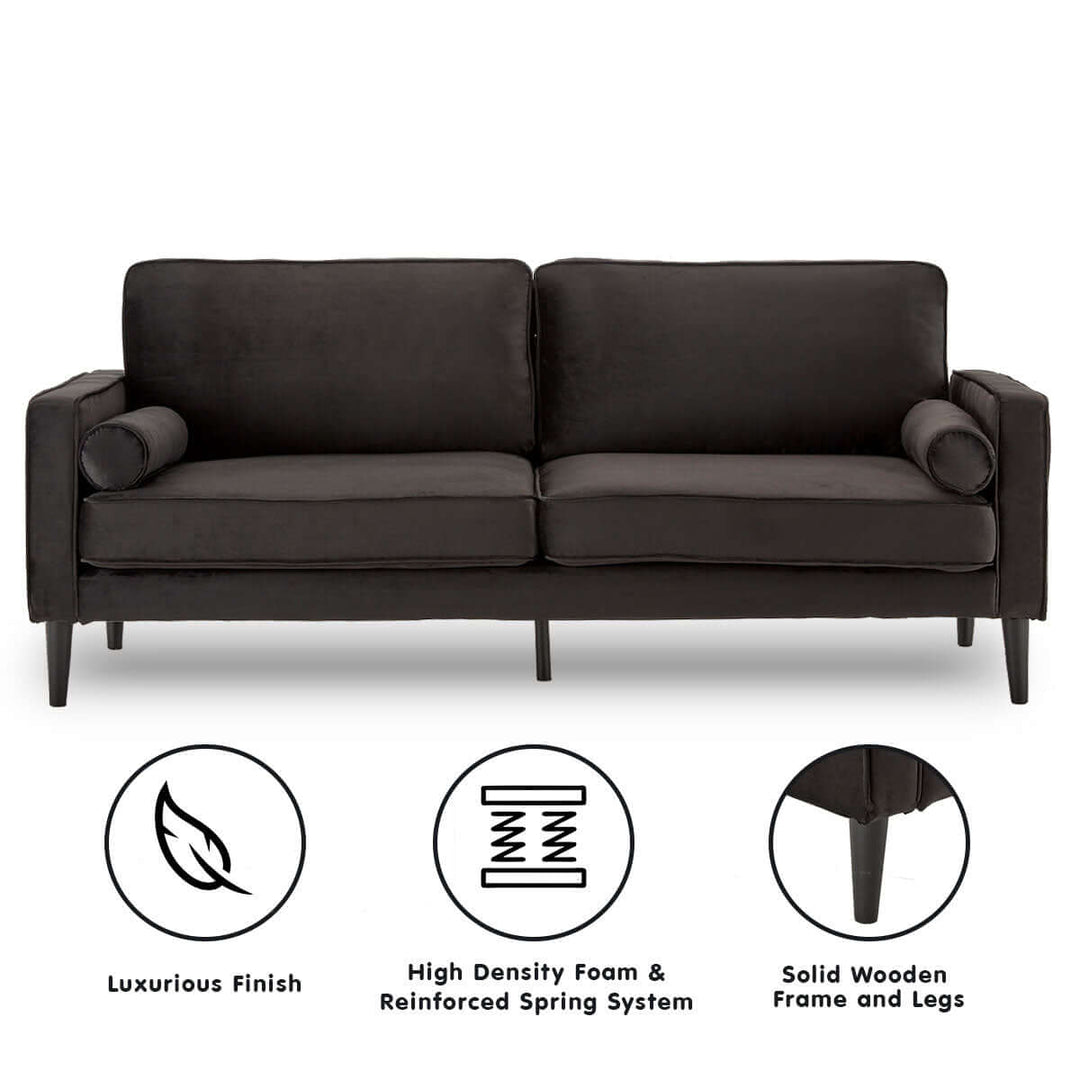 DSZ Product, feed-cond-new, feed-sl-DSZ Freight Payable, newSarantino Faux Velvet Sofa Bed Couch Furniture Lounge Suite - Black - Premium Furniture > Bar Stools & Chairs > Arm Chairs & Recliners from Sarantino ! Shop Online Buy Now at S & D's Value Store Family Business Best Customer ServiceDSZ Product, feed-cond-new, feed-sl-DSZ Freight Payable, new