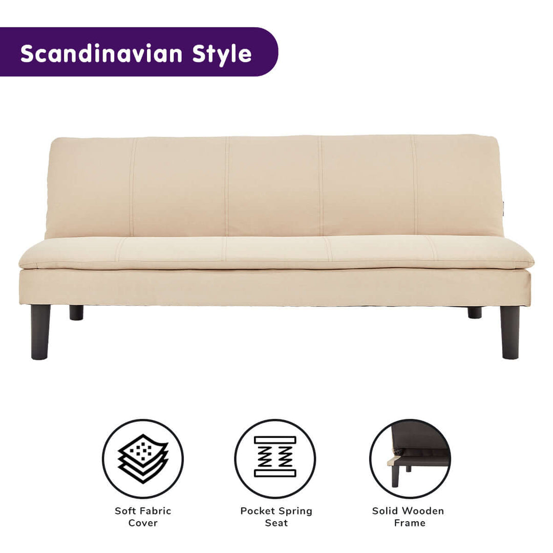 DSZ Product, feed-cond-new, feed-sl-DSZ Freight Payable, newSarantino 3 Seater Modular Faux Linen Fabric Sofa Bed Couch - Beige - Premium Furniture > Bar Stools & Chairs > Arm Chairs & Recliners from Sarantino ! Shop Online Buy Now at S & D's Value Store Family Business Best Customer ServiceDSZ Product, feed-cond-new, feed-sl-DSZ Freight Payable, new