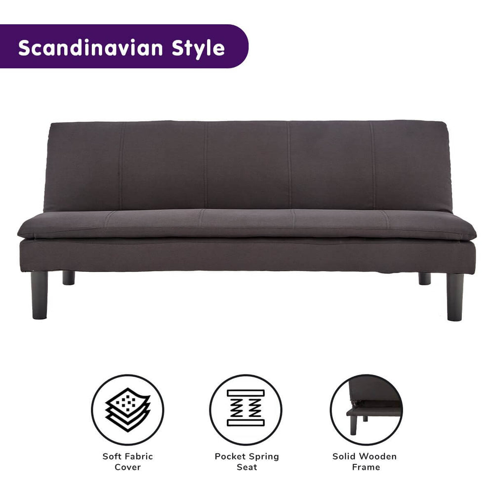 DSZ Product, feed-cond-new, feed-sl-DSZ Freight Payable, newSarantino 3 Seater Modular Faux Linen Fabric Sofa Bed Couch - Black - Premium Furniture > Bar Stools & Chairs > Arm Chairs & Recliners from Sarantino ! Shop Online Buy Now at S & D's Value Store Family Business Best Customer ServiceDSZ Product, feed-cond-new, feed-sl-DSZ Freight Payable, new