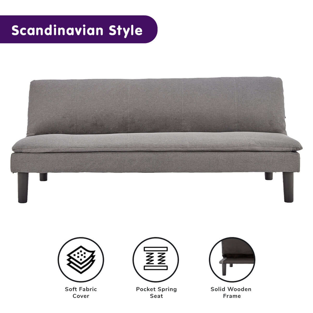 DSZ Product, feed-cond-new, feed-sl-DSZ Freight Payable, newSarantino 3 Seater Modular Faux Linen Fabric Sofa Bed Couch  - Dark Grey - Premium Furniture > Bar Stools & Chairs > Arm Chairs & Recliners from Sarantino ! Shop Online Buy Now at S & D's Value Store Family Business Best Customer ServiceDSZ Product, feed-cond-new, feed-sl-DSZ Freight Payable, new