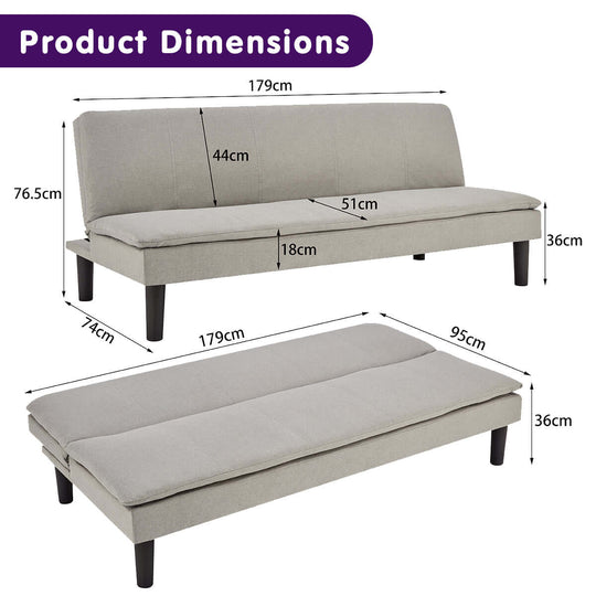 DSZ Product, feed-cond-new, feed-sl-DSZ Freight Payable, newSarantino 3 Seater Modular Faux Linen Fabric Sofa Bed Couch Light Grey - Premium Furniture > Bar Stools & Chairs > Arm Chairs & Recliners from Sarantino ! Shop Online Buy Now at S & D's Value Store Family Business Best Customer ServiceDSZ Product, feed-cond-new, feed-sl-DSZ Freight Payable, new