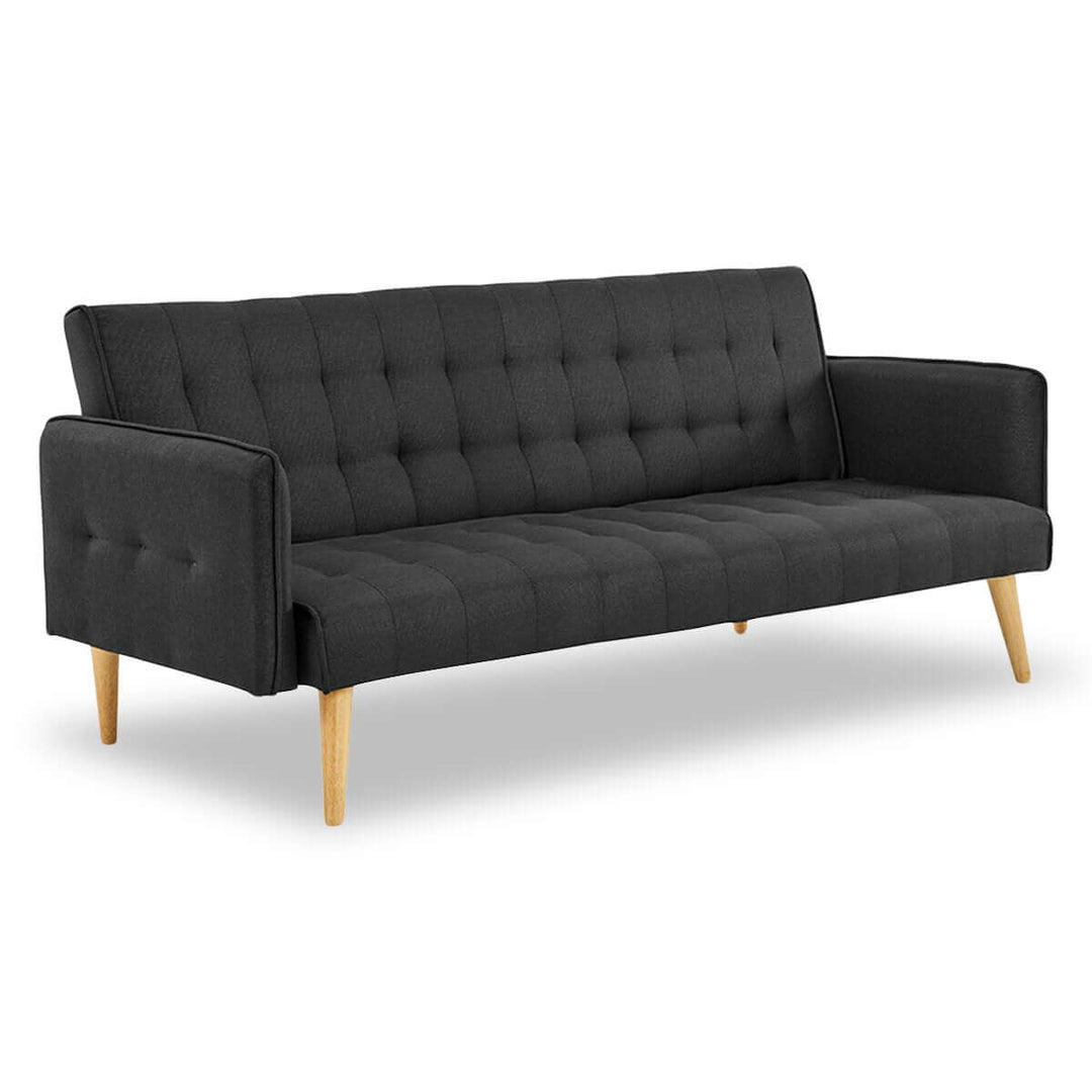 DSZ Product, feed-cond-new, feed-sl-DSZ Freight Payable, newSarantino 3 Seater Modular Linen Fabric Sofa Bed Couch - Black - Premium Furniture > Bar Stools & Chairs > Arm Chairs & Recliners from Sarantino ! Shop Online Buy Now at S & D's Value Store Family Business Best Customer ServiceDSZ Product, feed-cond-new, feed-sl-DSZ Freight Payable, new