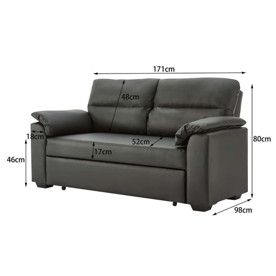 DSZ Product, feed-cond-new, feed-sl-DSZ Freight Payable, newSarantino Faux Leather Sofa Bed Couch Lounge - Black - Premium Furniture > Bar Stools & Chairs > Arm Chairs & Recliners from Sarantino ! Shop Online Buy Now at S & D's Value Store Family Business Best Customer ServiceDSZ Product, feed-cond-new, feed-sl-DSZ Freight Payable, new