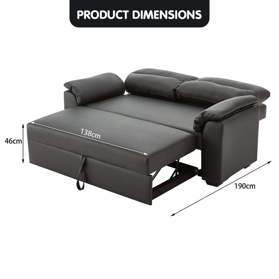 DSZ Product, feed-cond-new, feed-sl-DSZ Freight Payable, newSarantino Faux Leather Sofa Bed Couch Lounge - Black - Premium Furniture > Bar Stools & Chairs > Arm Chairs & Recliners from Sarantino ! Shop Online Buy Now at S & D's Value Store Family Business Best Customer ServiceDSZ Product, feed-cond-new, feed-sl-DSZ Freight Payable, new