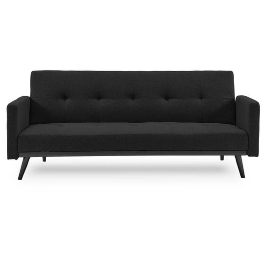 DSZ Product, feed-cond-new, feed-sl-DSZ Freight Payable, newSarantino Tufted Faux Linen 3 - Seater Sofa Bed With Armrests - Black - Premium Furniture > Bar Stools & Chairs > Arm Chairs & Recliners from Sarantino ! Shop Online Buy Now at S & D's Value Store Family Business Best Customer ServiceDSZ Product, feed-cond-new, feed-sl-DSZ Freight Payable, new