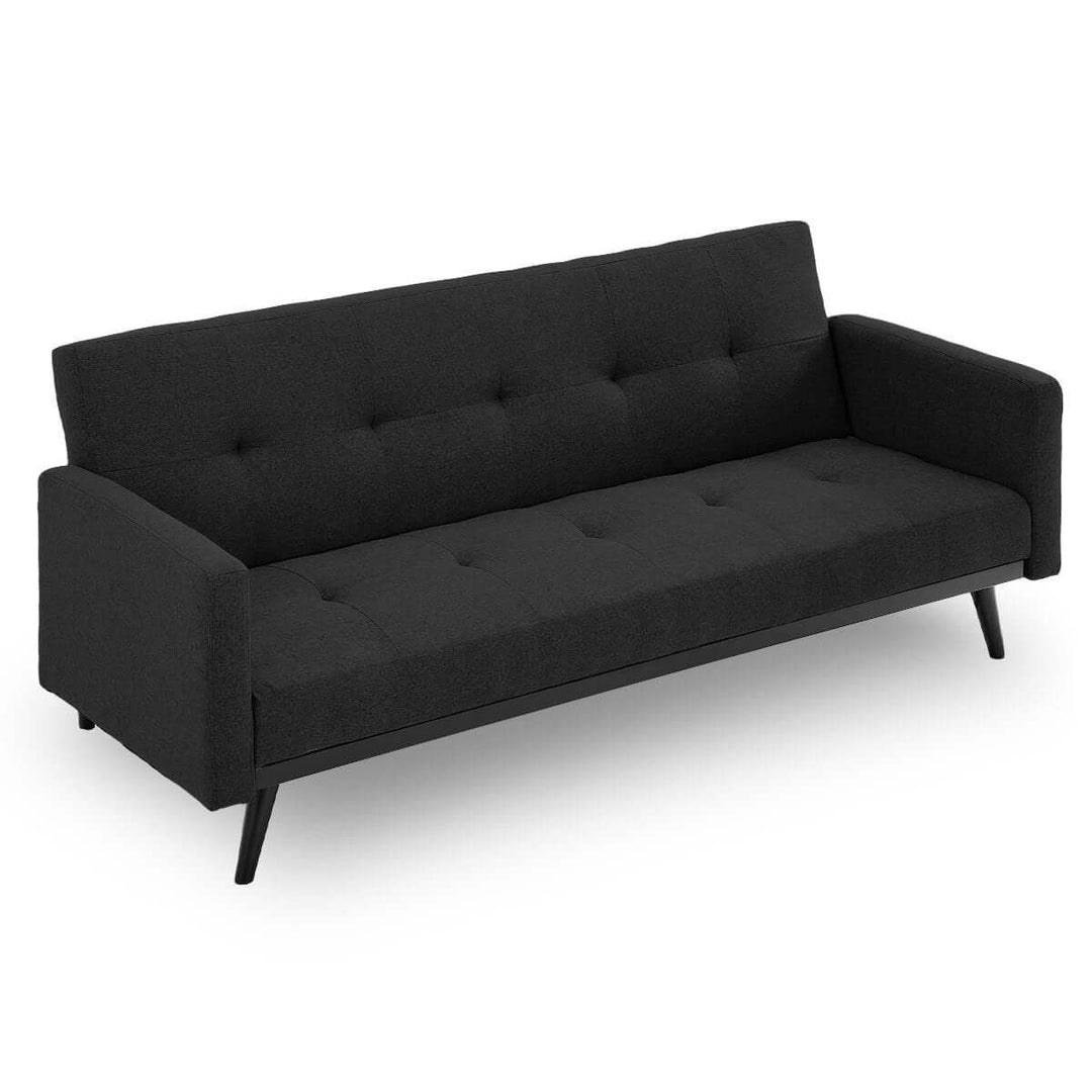 DSZ Product, feed-cond-new, feed-sl-DSZ Freight Payable, newSarantino Tufted Faux Linen 3 - Seater Sofa Bed With Armrests - Black - Premium Furniture > Bar Stools & Chairs > Arm Chairs & Recliners from Sarantino ! Shop Online Buy Now at S & D's Value Store Family Business Best Customer ServiceDSZ Product, feed-cond-new, feed-sl-DSZ Freight Payable, new