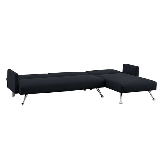 DSZ Product, feed-cond-new, feed-sl-DSZ Freight Payable, newSarantino  Mia 3 - Seater Sofa Bed With Chaise & 3 Pillows - Black - Premium Furniture > Bar Stools & Chairs > Arm Chairs & Recliners from Sarantino ! Shop Online Buy Now at S & D's Value Store Family Business Best Customer ServiceDSZ Product, feed-cond-new, feed-sl-DSZ Freight Payable, new