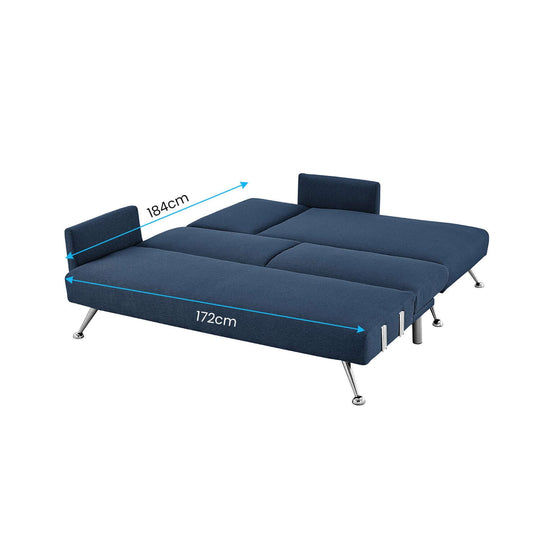 DSZ Product, feed-cond-new, feed-sl-DSZ Freight Payable, newSarantino Mia 3 - Seater Sofa Bed With Chaise & 3 Pillows - Blue - Premium Furniture > Bar Stools & Chairs > Arm Chairs & Recliners from Sarantino ! Shop Online Buy Now at S & D's Value Store Family Business Best Customer ServiceDSZ Product, feed-cond-new, feed-sl-DSZ Freight Payable, new