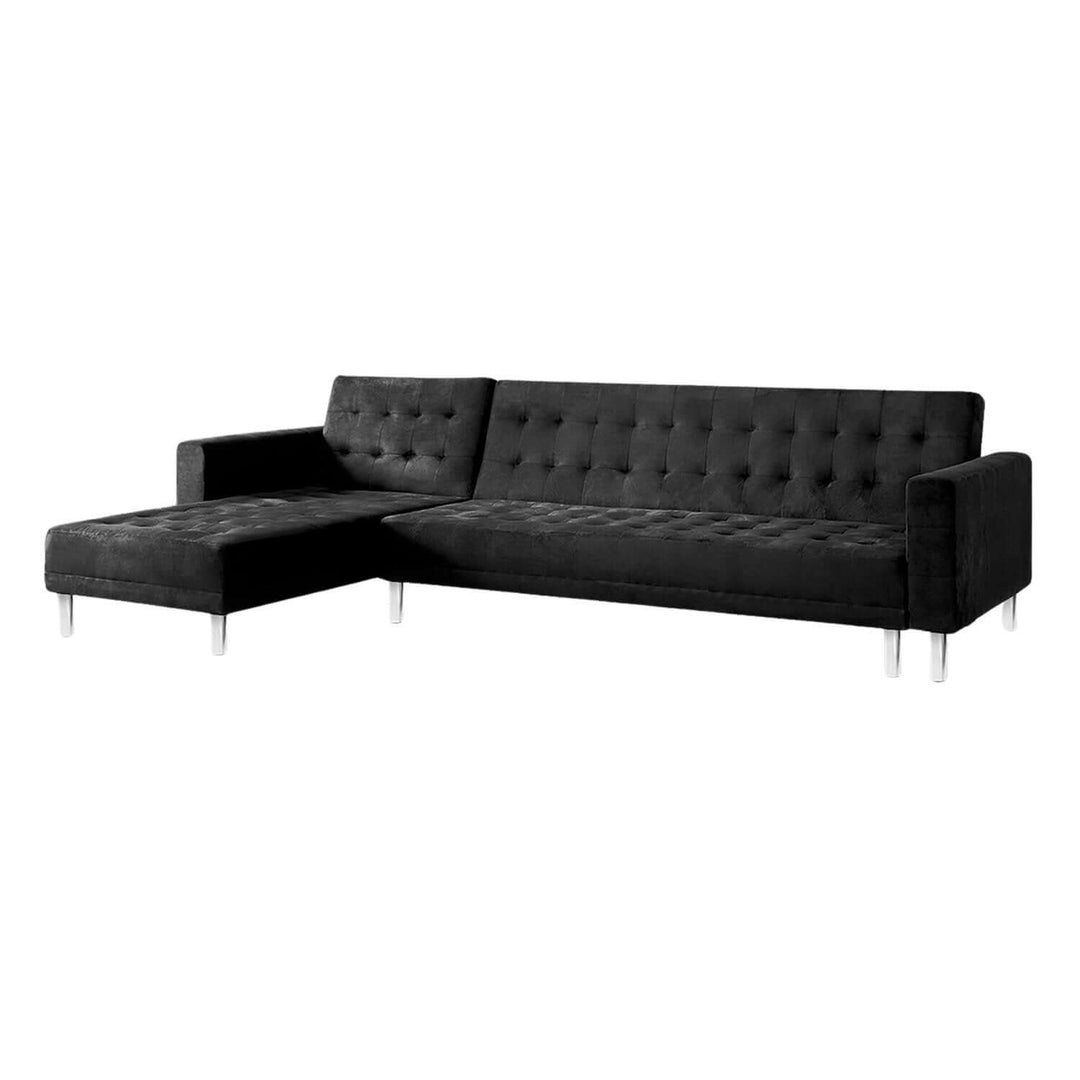 DSZ Product, feed-cond-new, feed-sl-DSZ Freight Payable, newSarantino Faux Velveteen Corner Wooden Sofa Bed Couch With Chaise Black - Premium Furniture > Bar Stools & Chairs > Arm Chairs & Recliners from Sarantino ! Shop Online Buy Now at S & D's Value Store Family Business Best Customer ServiceDSZ Product, feed-cond-new, feed-sl-DSZ Freight Payable, new