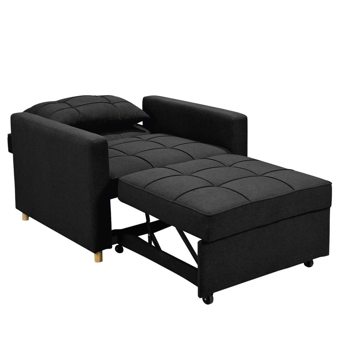 DSZ Product, feed-cond-new, feed-sl-DSZ Freight Payable, newSarantino Suri 3 - In - 1 Convertible Lounge Chair Bed - Black - Premium Furniture > Bar Stools & Chairs > Arm Chairs & Recliners from Sarantino ! Shop Online Buy Now at S & D's Value Store Family Business Best Customer ServiceDSZ Product, feed-cond-new, feed-sl-DSZ Freight Payable, new