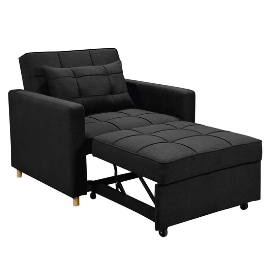 DSZ Product, feed-cond-new, feed-sl-DSZ Freight Payable, newSarantino Suri 3 - In - 1 Convertible Lounge Chair Bed - Black - Premium Furniture > Bar Stools & Chairs > Arm Chairs & Recliners from Sarantino ! Shop Online Buy Now at S & D's Value Store Family Business Best Customer ServiceDSZ Product, feed-cond-new, feed-sl-DSZ Freight Payable, new