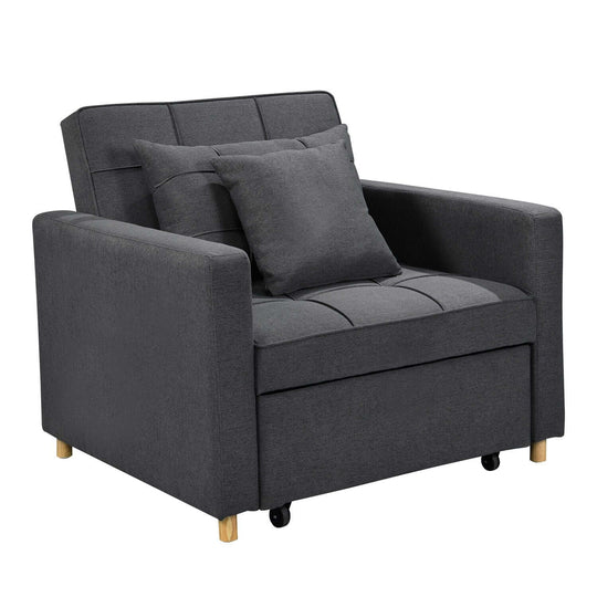 DSZ Product, feed-cond-new, feed-sl-DSZ Freight Payable, newSarantino Suri 3 - In - 1 Convertible Lounge Chair Bed - Dark Grey - Premium Furniture > Bar Stools & Chairs > Arm Chairs & Recliners from Sarantino ! Shop Online Buy Now at S & D's Value Store Family Business Best Customer ServiceDSZ Product, feed-cond-new, feed-sl-DSZ Freight Payable, new