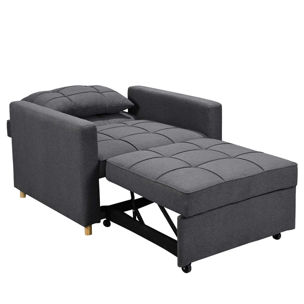 DSZ Product, feed-cond-new, feed-sl-DSZ Freight Payable, newSarantino Suri 3 - In - 1 Convertible Lounge Chair Bed - Dark Grey - Premium Furniture > Bar Stools & Chairs > Arm Chairs & Recliners from Sarantino ! Shop Online Buy Now at S & D's Value Store Family Business Best Customer ServiceDSZ Product, feed-cond-new, feed-sl-DSZ Freight Payable, new