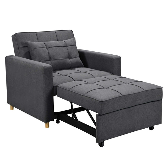 DSZ Product, feed-cond-new, feed-sl-DSZ Freight Payable, newSarantino Suri 3 - In - 1 Convertible Lounge Chair Bed - Dark Grey - Premium Furniture > Bar Stools & Chairs > Arm Chairs & Recliners from Sarantino ! Shop Online Buy Now at S & D's Value Store Family Business Best Customer ServiceDSZ Product, feed-cond-new, feed-sl-DSZ Freight Payable, new