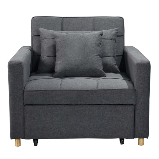 DSZ Product, feed-cond-new, feed-sl-DSZ Freight Payable, newSarantino Suri 3 - In - 1 Convertible Lounge Chair Bed - Dark Grey - Premium Furniture > Bar Stools & Chairs > Arm Chairs & Recliners from Sarantino ! Shop Online Buy Now at S & D's Value Store Family Business Best Customer ServiceDSZ Product, feed-cond-new, feed-sl-DSZ Freight Payable, new