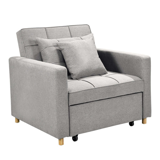 DSZ Product, feed-cond-new, feed-sl-DSZ Freight Payable, newSarantino Suri 3 - In - 1 Convertible Sofa Chair Bed Lounger - Light Grey - Premium Furniture > Bar Stools & Chairs > Arm Chairs & Recliners from Sarantino ! Shop Online Buy Now at S & D's Value Store Family Business Best Customer ServiceDSZ Product, feed-cond-new, feed-sl-DSZ Freight Payable, new