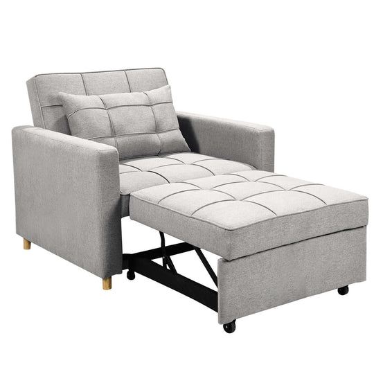 DSZ Product, feed-cond-new, feed-sl-DSZ Freight Payable, newSarantino Suri 3 - In - 1 Convertible Sofa Chair Bed Lounger - Light Grey - Premium Furniture > Bar Stools & Chairs > Arm Chairs & Recliners from Sarantino ! Shop Online Buy Now at S & D's Value Store Family Business Best Customer ServiceDSZ Product, feed-cond-new, feed-sl-DSZ Freight Payable, new