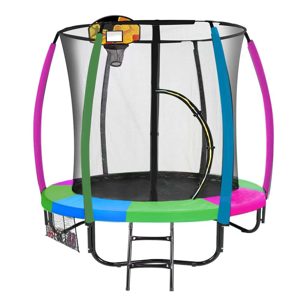 _label_, DSZ Product, feed-cond-new, feed-sl-free shipping, free-shipping, newKahuna Classic 6Ft Trampoline Free Ladder Spring Mat Net Safety Pad Cover Round Enclosure Basketball Set - Rainbow - Premium Sports & Fitness > Trampolines > Trampolines & Accessories from Kahuna ! Shop Online Buy Now at S & D's Value Store Family Business Best Customer Service_label_, DSZ Product, feed-cond-new, feed-sl-free shipping, free-shipping, new