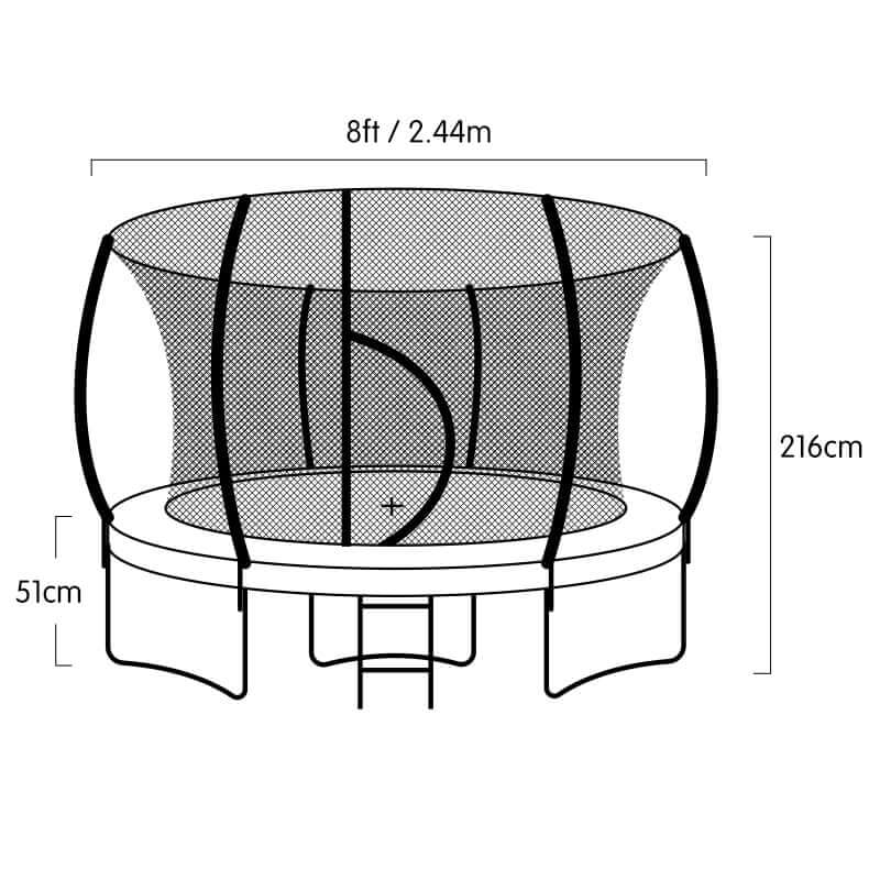 DSZ Product, feed-cond-new, feed-sl-DSZ Freight Payable, newKahuna 8Ft Trampoline Free Ladder Spring Mat Net Safety Pad Cover Round Enclosure Blue - Premium Sports & Fitness > Trampolines > Trampolines & Accessories from Kahuna ! Shop Online Buy Now at S & D's Value Store Family Business Best Customer ServiceDSZ Product, feed-cond-new, feed-sl-DSZ Freight Payable, new