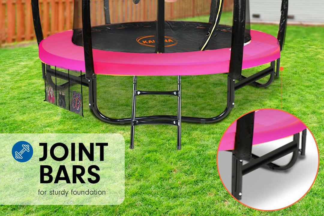 DSZ Product, feed-cond-new, feed-sl-DSZ Freight Payable, newKahuna 8Ft Trampoline Free Ladder Spring Mat Net Safety Pad Cover Round Enclosure Pink - Premium Sports & Fitness > Trampolines > Trampolines & Accessories from Kahuna ! Shop Online Buy Now at S & D's Value Store Family Business Best Customer ServiceDSZ Product, feed-cond-new, feed-sl-DSZ Freight Payable, new