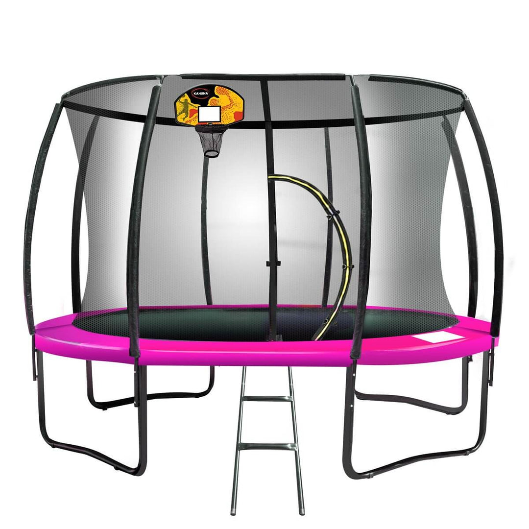 DSZ Product, feed-cond-new, feed-sl-DSZ Freight Payable, newKahuna 8Ft Outdoor Trampoline Kids Children With Safety Enclosure Mat Pad Net Ladder Basketball Hoop Set - Pink - Premium Baby & Kids > Baby & Kid's Toys > Outdoor Play Equipment from Kahuna ! Shop Online Buy Now at S & D's Value Store Family Business Best Customer ServiceDSZ Product, feed-cond-new, feed-sl-DSZ Freight Payable, new