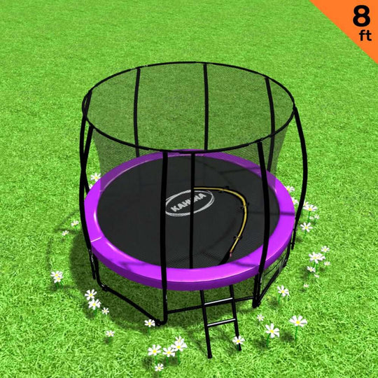 DSZ Product, feed-cond-new, feed-sl-DSZ Freight Payable, newKahuna 8Ft Trampoline Free Ladder Spring Mat Net Safety Pad Cover Round Enclosure Purple - Premium Sports & Fitness > Trampolines > Trampolines & Accessories from Kahuna ! Shop Online Buy Now at S & D's Value Store Family Business Best Customer ServiceDSZ Product, feed-cond-new, feed-sl-DSZ Freight Payable, new