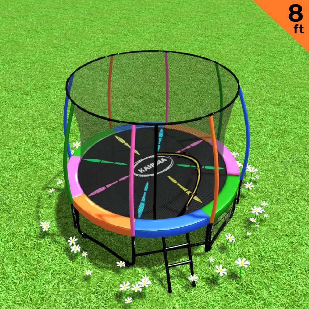 _label_, DSZ Product, feed-cond-new, feed-sl-free shipping, free-shipping, newKahuna 8Ft Outdoor Rainbow Trampoline For Kids And Children Suited For Fitness Exercise Gymnastics With Safety Enclosure - Premium Sports & Fitness > Trampolines > Trampolines & Accessories from Kahuna ! Shop Online Buy Now at S & D's Value Store Family Business Best Customer Service_label_, DSZ Product, feed-cond-new, feed-sl-free shipping, free-shipping, new