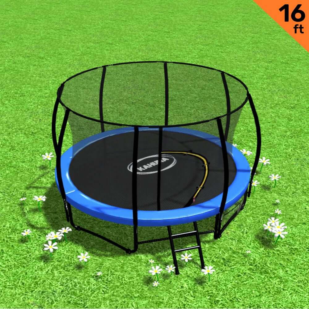 DSZ Product, feed-cond-new, feed-sl-DSZ Freight Payable, newKahuna 16Ft Trampoline Free Ladder Spring Mat Net Safety Pad Cover Round Enclosure - Blue - Premium Sports & Fitness > Trampolines > Trampolines & Accessories from Kahuna ! Shop Online Buy Now at S & D's Value Store Family Business Best Customer ServiceDSZ Product, feed-cond-new, feed-sl-DSZ Freight Payable, new