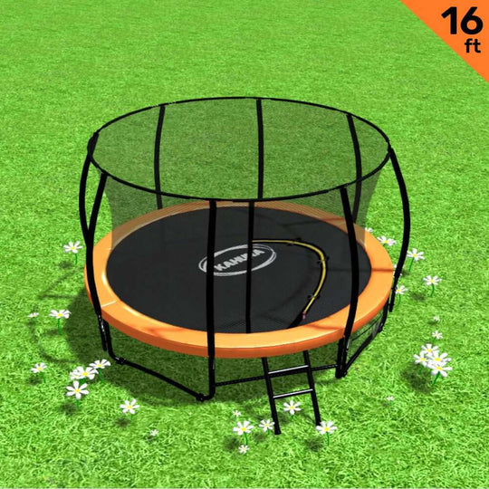 DSZ Product, feed-cond-new, feed-sl-DSZ Freight Payable, newKahuna 16Ft Trampoline Free Ladder Spring Mat Net Safety Pad Cover Round Enclosure - Orange - Premium Sports & Fitness > Trampolines > Trampolines & Accessories from Kahuna ! Shop Online Buy Now at S & D's Value Store Family Business Best Customer ServiceDSZ Product, feed-cond-new, feed-sl-DSZ Freight Payable, new