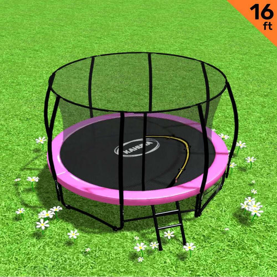 DSZ Product, feed-cond-new, feed-sl-DSZ Freight Payable, newKahuna 16Ft Trampoline Free Ladder Spring Mat Net Safety Pad Cover Round Enclosure - Pink - Premium Sports & Fitness > Trampolines > Trampolines & Accessories from Kahuna ! Shop Online Buy Now at S & D's Value Store Family Business Best Customer ServiceDSZ Product, feed-cond-new, feed-sl-DSZ Freight Payable, new