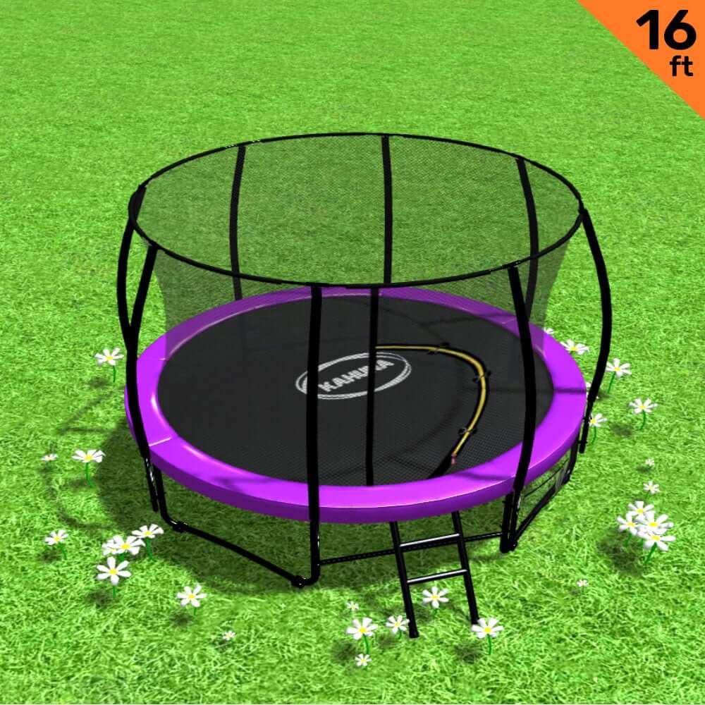 DSZ Product, feed-cond-new, feed-sl-DSZ Freight Payable, newKahuna 16Ft Trampoline Free Ladder Spring Mat Net Safety Pad Cover Round Enclosure - Purple - Premium Sports & Fitness > Trampolines > Trampolines & Accessories from Kahuna ! Shop Online Buy Now at S & D's Value Store Family Business Best Customer ServiceDSZ Product, feed-cond-new, feed-sl-DSZ Freight Payable, new