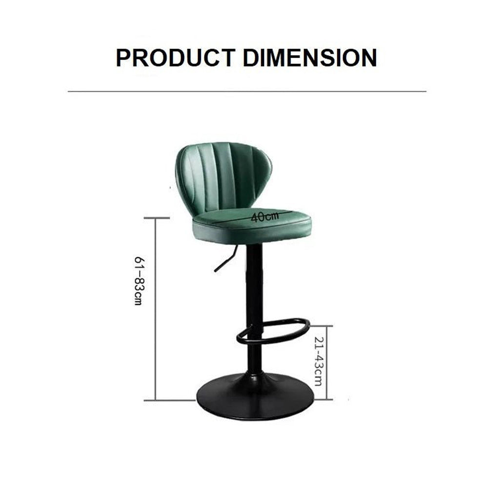 Bar Stools Kitchen Bar Stool Leather Barstools Swivel Gas Lift Counter Chairs X2 Bs8405 Green