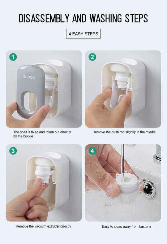 DSZ Product, feed-cond-new, feed-sl-DSZ Freight Payable, newEcoco Wall Mount Auto Ands Free Toothpaste Dispenser Automatic Toothpaste Squeezer Bathroom Toothpaste Holder Grey - Premium Home & Garden > Bathroom Accessories > Toothbrush Holders from Ecoco ! Shop Online Buy Now at S & D's Value Store Family Business Best Customer ServiceDSZ Product, feed-cond-new, feed-sl-DSZ Freight Payable, new