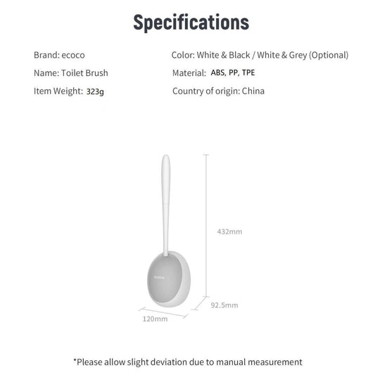 DSZ Product, feed-cond-new, feed-sl-DSZ Freight Payable, newEcoco Silicone Water Drop Toilet Brush Holder Set Wall - Mounted Cleaning Brush Tool Grey - Premium Home & Garden > Bathroom Accessories > Toilet Brushes & Holders from Ecoco ! Shop Online Buy Now at S & D's Value Store Family Business Best Customer ServiceDSZ Product, feed-cond-new, feed-sl-DSZ Freight Payable, new