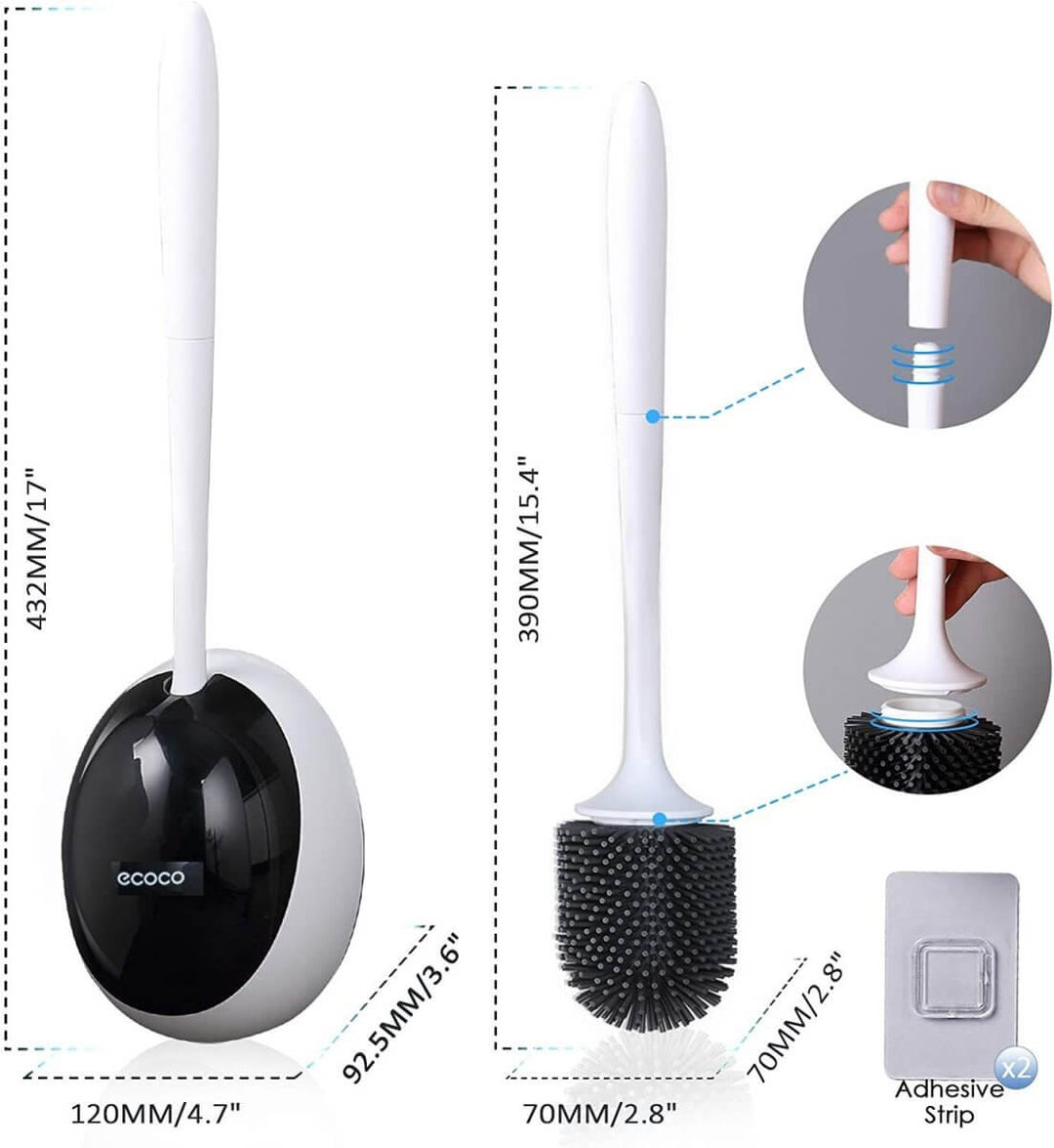 DSZ Product, feed-cond-new, feed-sl-DSZ Freight Payable, newEcoco Silicone Water Drop Toilet Brush Holder Set Wall - Mounted Cleaning Brush Tool Grey - Premium Home & Garden > Bathroom Accessories > Toilet Brushes & Holders from Ecoco ! Shop Online Buy Now at S & D's Value Store Family Business Best Customer ServiceDSZ Product, feed-cond-new, feed-sl-DSZ Freight Payable, new